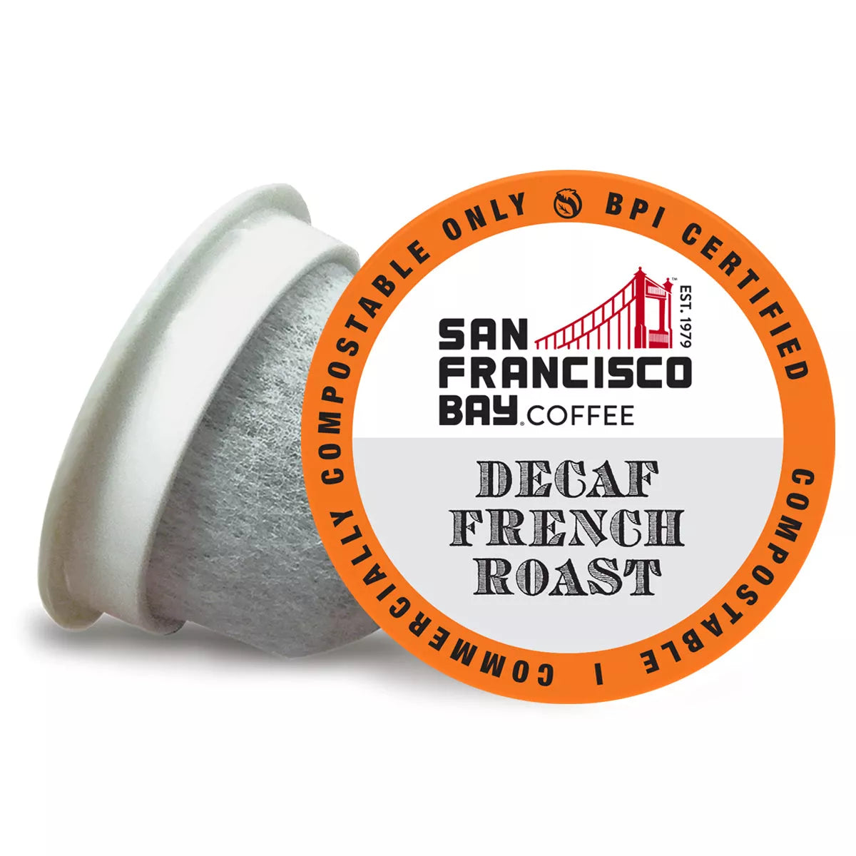 San Francisco Bay Compostable Coffee Pods - DECAF French Roast (36 Ct) K Cup Compatible including Keurig 2.0, Dark Roast, Swiss Water Processed