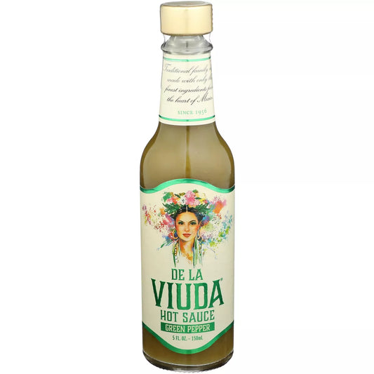 GSE De La Viuda Sauce Hot Green Pepper - Case of 6 - 5 oz