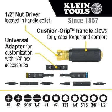 Klein Tools 11-in-1 Impact Rated Screwdriver