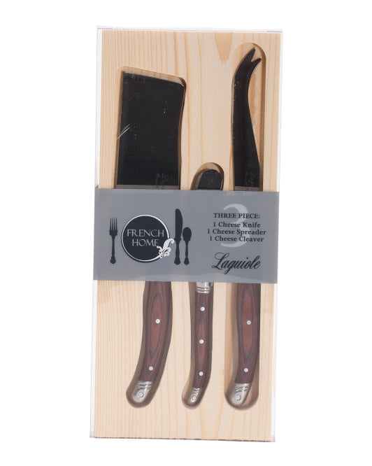 FRENCH HOME 4pc Stainless Steel Laguiole Cheese Knife Set